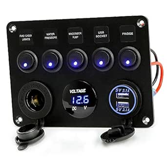 Interruttori A Bilanciere Con Luci A LED Da 12 V-24 V CC Pulsante Rotondo Impermeabile Per Auto Barca Camion 86939049 - Foto 9