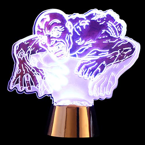 STOBOK Dia Das Bruxas 3D Ilusão Lâmpada LED Sacar Zumbi Olho Lâmpada de Mesa Luz Da Noite Decorativo