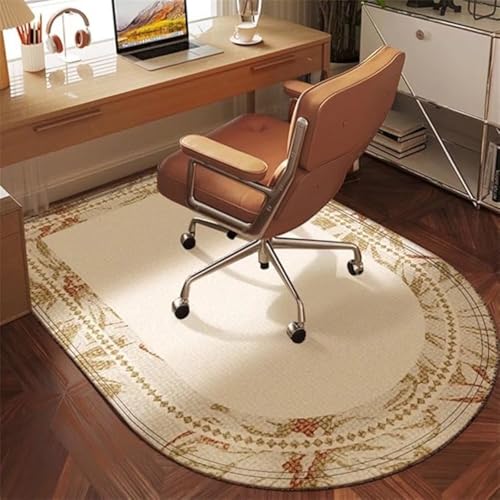 niubpulse チェアマット フロアマット ラグ カーペット 家具保護 床を傷から守る 傷防止 半円型 おしゃれ 騒音対策 静電気防止 防臭 抗菌 滑り止め 凹み防止 お手入れ簡単 オールシーズン ホール リビングルーム 洋室 居間用 (カラー8,80