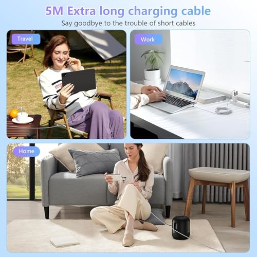 Evita cables cortos con este cable USB C multi 5m de 60W para iPad y iPhone 16 7