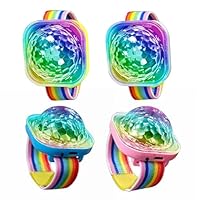 Boules De Disco Pour Enfant Adultes, LED Boules à Facettes Montre Disco, Boule Lumineuse Disco USB, Bracelet Boule Disco, Lampe De Poignet Boule Disco Lumière Disco Pour Voiture DJ Club Maison