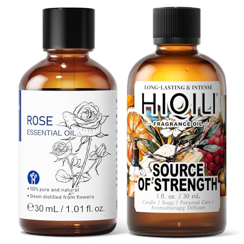 Aceite Esencial de Rosa HIQILI 30ML + Aceite Aromático 30ML