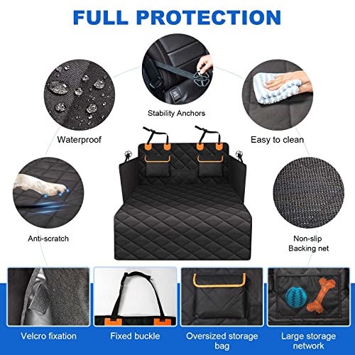EasyHaWei 4-in-1 SUV Cargo Liner for Dogs, Non-Slip Water Resistant Pet Trunk Mat with Side Flaps Protector & Back Seat Organizer, Dog Backseat Cover for SUVs Vans （Standard） by EasyHaWei - Image 7