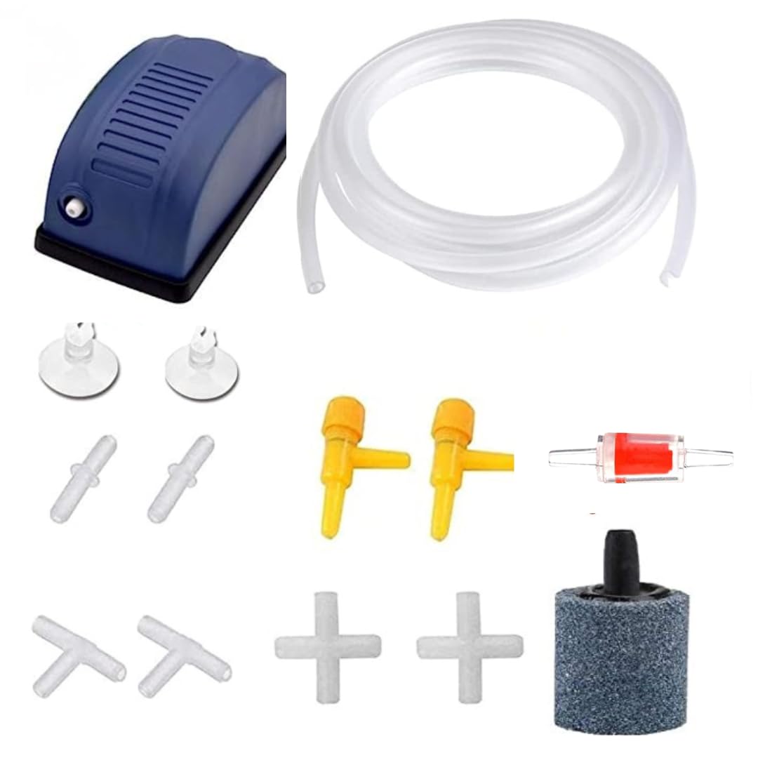 KSH Store-Aquarium 1 Way Air Pump. Single Nozzle, 2 Speed, 3 Watt & 3.5 L/Min. O2 Tube 2METER,1 AIR Stone,2 CONTROLER,2+ CONECTOR,2T CONECTOR,2 I CONECTOR,2SUCTION Cup,Non Return Valve -1 (B0BDZ77ZGK) Amazon Price History, Amazon Price Tracker