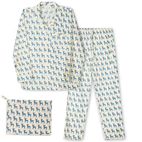 Boys Pajama Pants and Shirt Set - Animal Print Soft Cotton, Pijamas Para Hombres Set, Breathable & Light Cotton PJ Set
