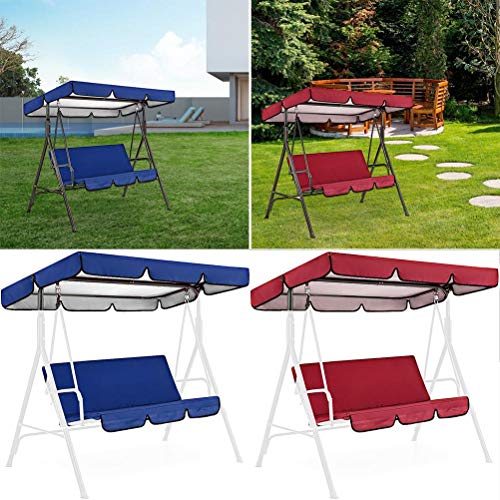 Funda impermeable roja para asiento de columpio de 3 plazas con recambio de toldo 8