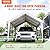 VEVOR Upgraded 10x20 ft Heavy Duty Carport Car Canopy, Car Port Garage Boat Shelter Party Tent with 8 Reinforced Poles and 4 Weight Bags, UV Resistant Waterproof Tarp for SUV, Truck, Boat