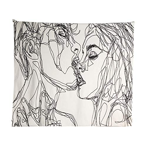 Weißes einfaches Hintergrundtuch Dekoration Layout Zimmer Nachttisch Wandteppich Schlafzimmer Wandtuch Gastfamilie Hängetuch 200x150cm B Cover