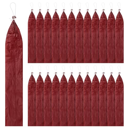 Naucoos 25 Count Pack Mahogany Fibrous Sausage Casings 2 1/2 x 20 Non Edible Casings Stuffs Approximately 3 Lbs Per Casing for Summer Sausage Beef Pork Elk Pepperoni & Salami Making