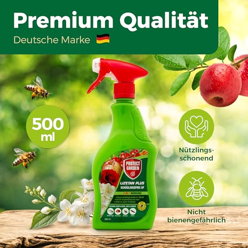 PROTECT GARDEN Lizetan Plus Schädlingsfrei AF gegen Schädlinge an Zierpflanzen, Rosen Obst und Gemüse, 500 ml Spray