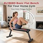 FLYBIRD Flat Bench, Foldable Flat Weight Bench Easy Assembly for Strength Training Bench Press, 600/1000 LBS 2 Versions - Image 2