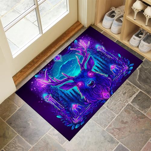 Paillasson extérieur 60x90cm imperméable lavable et antidérapant cerf