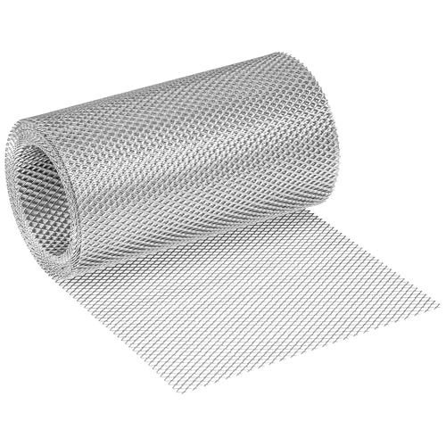 PAROTEC Traufgitter Aluminium 150 mm x 5 m – Lüftungsgitter & Insektenschutzgitter fürs Dach mit Lüftungsband 5m – Vogelschutz für Dachtraufe