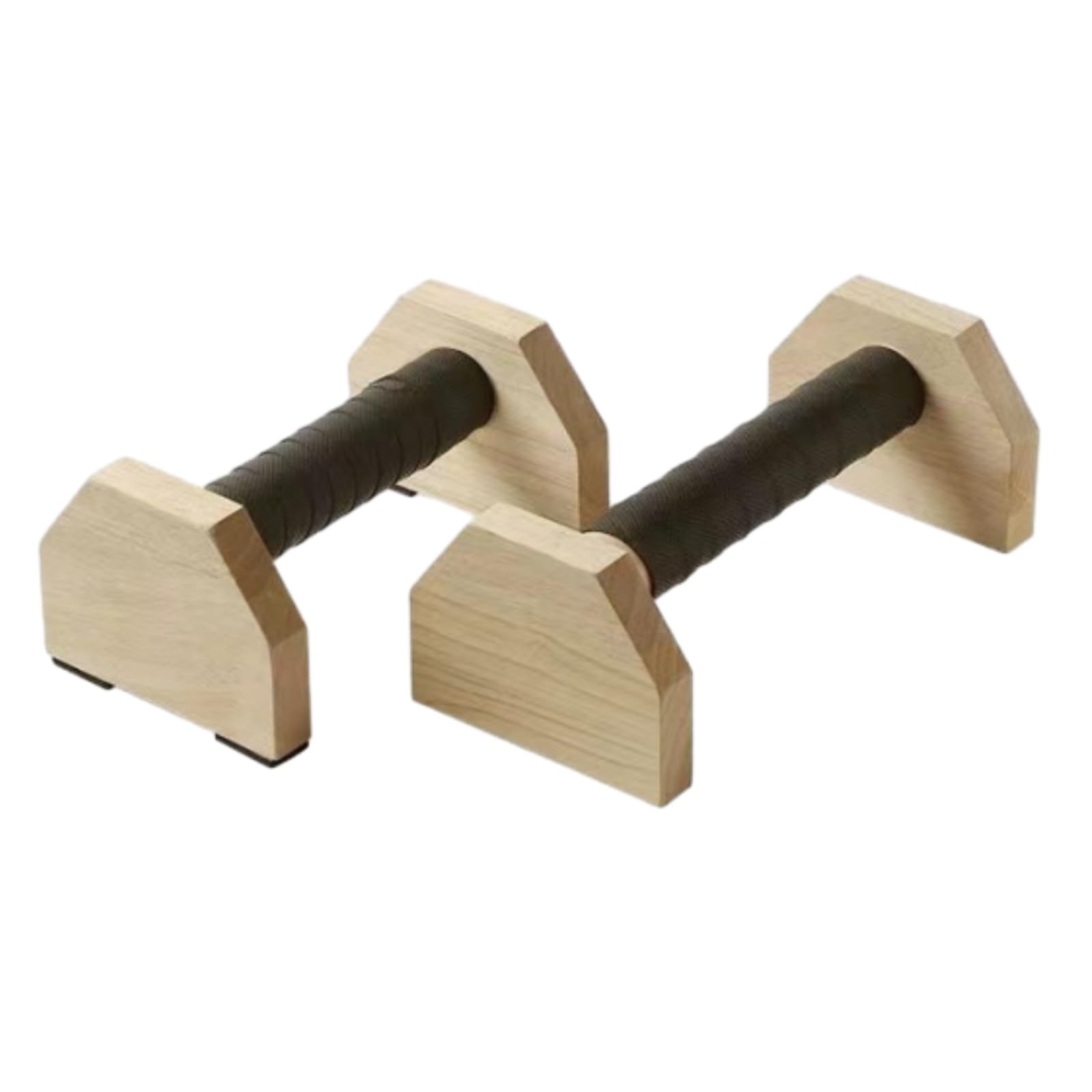 2 Packs Wooden Push Up Bars with Anti Slip Pads and Anti Slip Hand Glue 11.81 Inch Push Up Handles for Floor, Handstand Push Up Ha