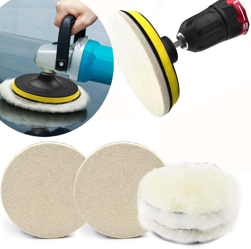 DIY Crafts 1x Felt 1x Fur 1x Nut 1x Backer Pad, 5" inch Kit, Buffing Wool Felt Polishing Buffing Wheel for Drill Woolen Wax Pad Hook Plate Dr(1x Felt 1x Fur 1x Nut 1x Backer Pad, 5" inch Kit) (B09MCQNX23) Amazon Price History, Amazon Price Tracker