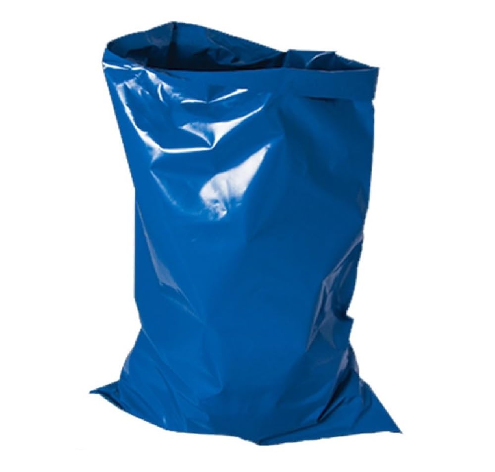 Tezraftaar Blue Tezraftaar® 100 X Rubble Sacks 36" X 48" 400 Gauge Strong Builder Bags For Construction Wastage
