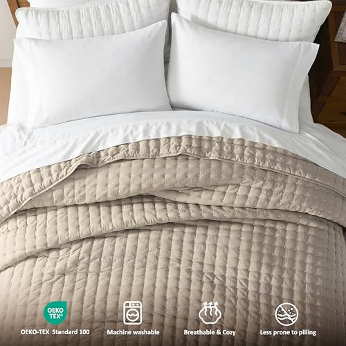Colcha verano cama 200 transpirable cubrecama acolchada suave R.SHARE 4