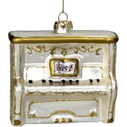 HD Collection Christbaumschmuck Glas 10cm - Klavier Aufhängen -...
