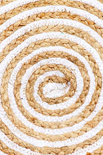 Handgewebter runder Jute Teppich 150 cm groß Rocio | Outdoor Teppiche Rund geflochten für Garten oder Balkon | Indoor im… – Bild 6