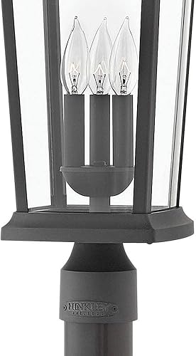 Miniatura 2 de Farol grande de 3 luces para exteriores de bajo voltaje en la parte superior o en muelle en estilo tradicional de 10 pulgadas de ancho por 22.75