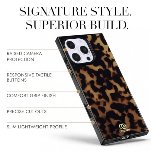 Image of COCOMII Rectangle for iPhone 16 Pro Max Case, Chestnut Tortoiseshell
