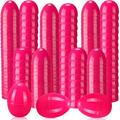 yzhweln 100 Pcs Mini Easter Eggs - 1.7 inch Fillable Easter Eggs - Easter Basket Stuffers - Eggs Bowl and Vase Filler Faux for DIY Spring and Easter Decorations (Red)