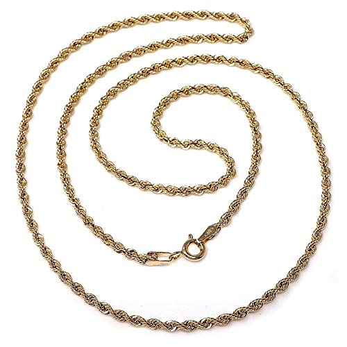 Cordón oro 18k salomónico 50cm. ligero [AB8978]