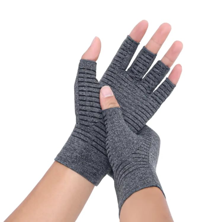 Jesata Copper Infused Arthritis Gloves, Grey - Image 2