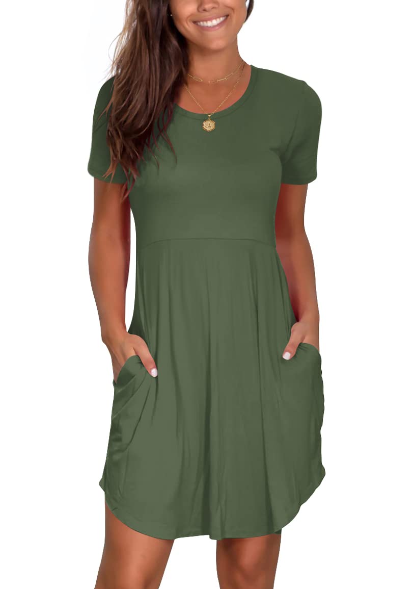 Nova In Sky Women's 2026 Casual Dresses Short Sleeve Summer Dress Loose Fit Sundress with Pockets