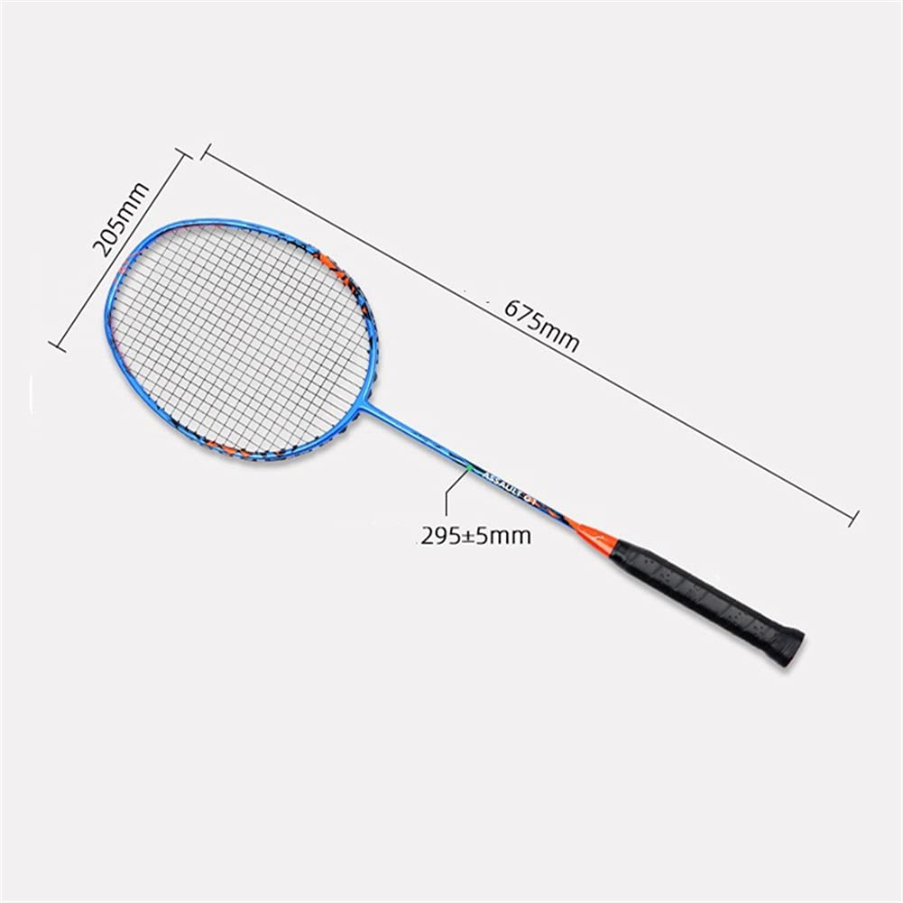 Raqueta De Bádminton Compuesto De Fibra De Carbono, Juego De Raquetas De Bádminton Ofensivo Súper Ligero, para Juegos De Patio Trasero Al Aire Libre, Ligero Y Cómodo,Negro