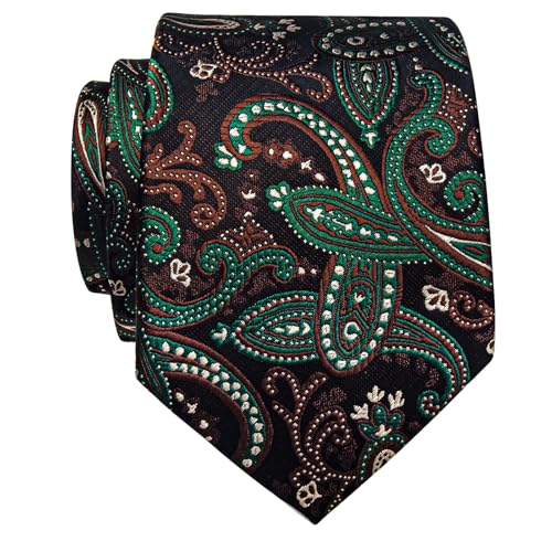Image of YourTies Paisley Men's Necktie Woven Silk Floral Ties for Men Designer Formal Business Party Wedding