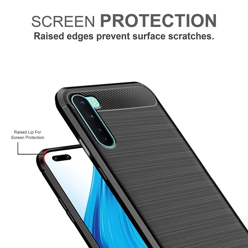 Image of Hybrid Carbon Fiber Back Case for OnePlus Nord (Black)