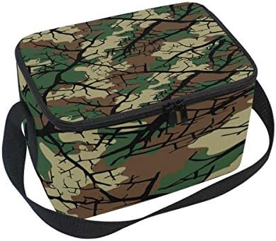 Use7 Fashionable Camouflage Camo Insulated Lunch Bag Tote Bag Cooler Lunchbox for Picnic School Women Men Kids