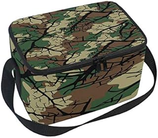 Use7 Fashionable Camouflage Camo Insulated Lunch Bag Tote Bag Cooler Lunchbox for Picnic School Women Men Kids