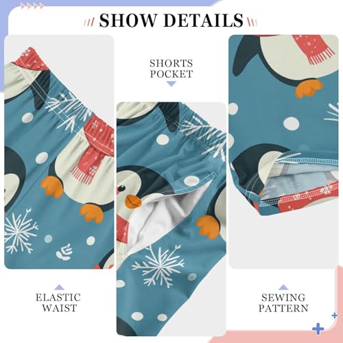 Scarf Penguin Boys Pants Boys Athletic Pants Long Pant for Boywith Pockets Wide-Leg Size 6-14Y4