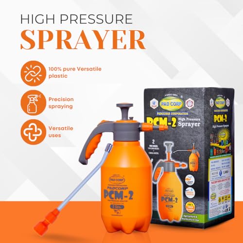 Image of Pad Corp PCM High Pressure Sprayer | Light & Versatile Battery Sprayer for Plants Gardening Cleaning Sanitizing | Ideal for Home Garden and Small Farm Use (PCM-2)