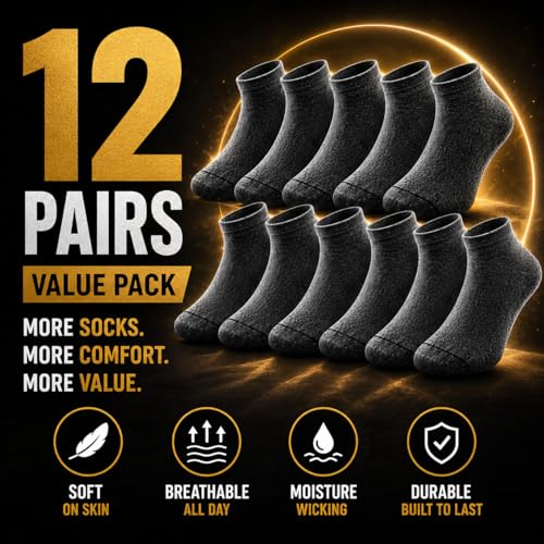 Image of MCAVOY ROME Ankle Length Cotton Socks Men & Women for Sports Unisex Multicolor Socks Ideal for Gym, Casual Wear & Running Odor Free,