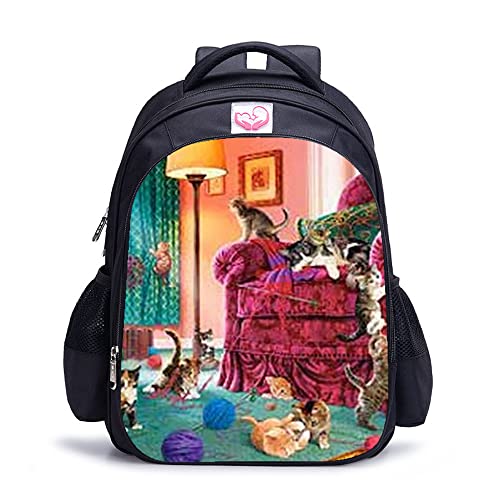 Cartable unisexe chien 16 pouces - Sac à dos classique décontracté et cartable mode jeunesse