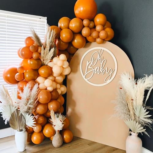 Image of PartyWoo Burnt Orange Balloons 100pcs 10 Inch Terracotta Rust Fall Color Autumn Boho Balloon Arch Kit Garland for Wedding Birthday Baby Shower Thanksgiving Halloween Fall Party Decorations Orange-F53