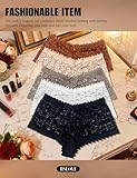 RSLOVE Lace Cheeky Underwear for Women – V Waist Breathable Stretch Panties 5 Pack for Comfort Multi Color XL