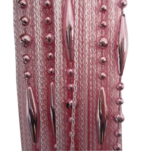 Tangpan Decorative Dew Drop Beadeds Door Curtain Divider (Pink)