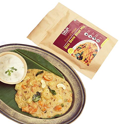 Image of Delight Foods Unpolished Millets - Ready To Cook Mixes (400G) (Foxtail Bisibele Bath Mix)