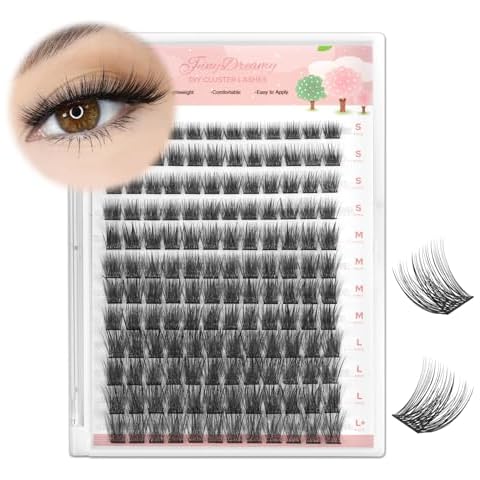 DIY Lash Clusters, Individual Lashes Extensions Volume Cluster Lashes 8-16mm Mix Lengths C Curl 0.07mm Thickness Eyelash Clusters Home Use False Eyelashes Apply Under Your Lashes Cover