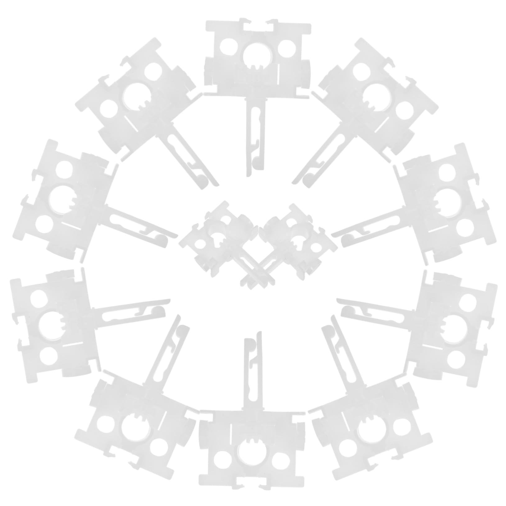 GRIRIW 12pcs Vertical Blind Carrier with Stem Plastic Vertical Blind Parts for Easy Repair and Replacement Compatible