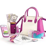 Litti Pritti Princess Toys Little Girls Purses - Pretend Play My First Purse Set - Fashionably Stylish Handbag with Makeup Smartphone Wallet Keys Credit Card Playset Perfect for Girls Ages 3+