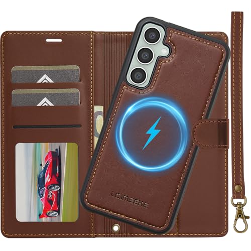Étui pour Samsung S25 Plus en cuir amovible avec rabat chic