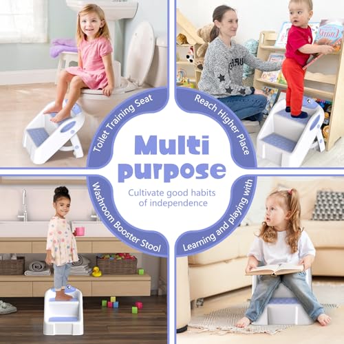 Tabouret 2 marches pour bébé : escabeau enfant pliable - 3