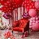 O-Kinee Lametta Vorhänge Rot Glitzer, 2 Stück Metallische Glitzervorhang Fringe 1m x 2m, Glitzer Tinsel Curtain, Folienfransen Vorhang für Weihnachtsbaum Geburtstage Festivals Party ​Bühnendekor