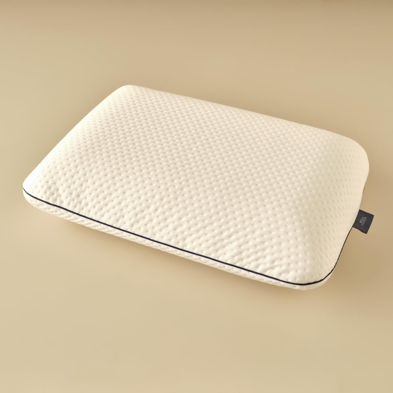 BELLA MAISON Relax Düz Dış Kumaş:%65 Polyester%35 Viskon/İç Dolgu:%100 Viskoelastik Sünger Yastık, Beyaz, 60x40x13 cm