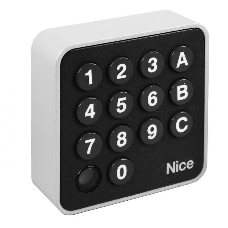 Volet Tech Clavier à Codes Radio Nice EDSWG - Digicode sans Fil Numérique 433,92 MHz Rolling Code - pour Motorisations Nice FLO-R